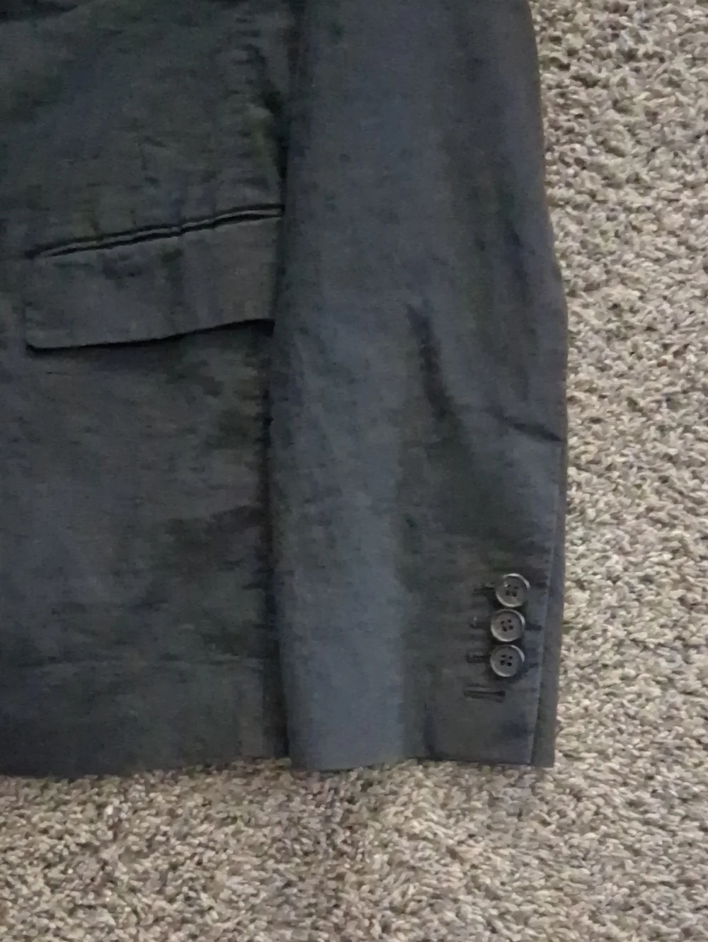 AllSaints Spitalfields Ballast Jacket Blazer Linen Blend Black Mens Size 40